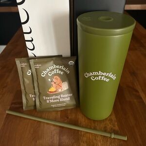 Chamberlain coffee x BEIS Green travel cold cup